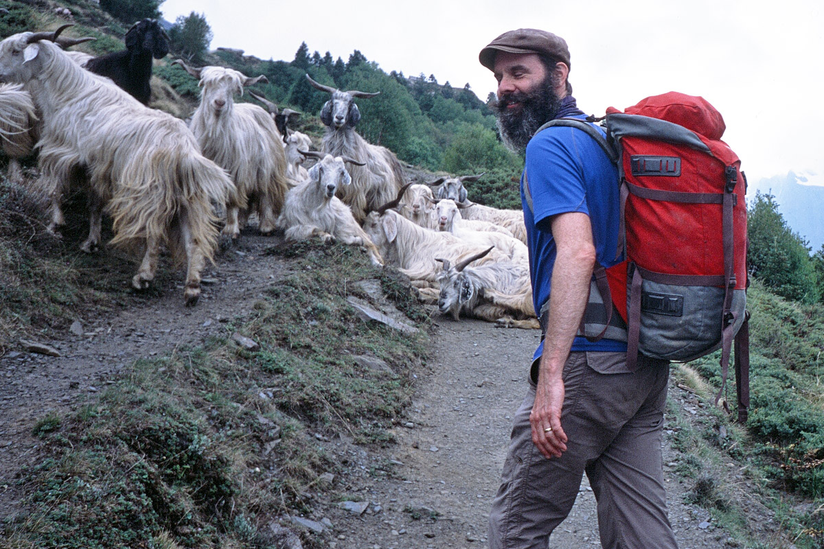 Trekking in the mountains of Uttarakhand in the Indian Himalaya